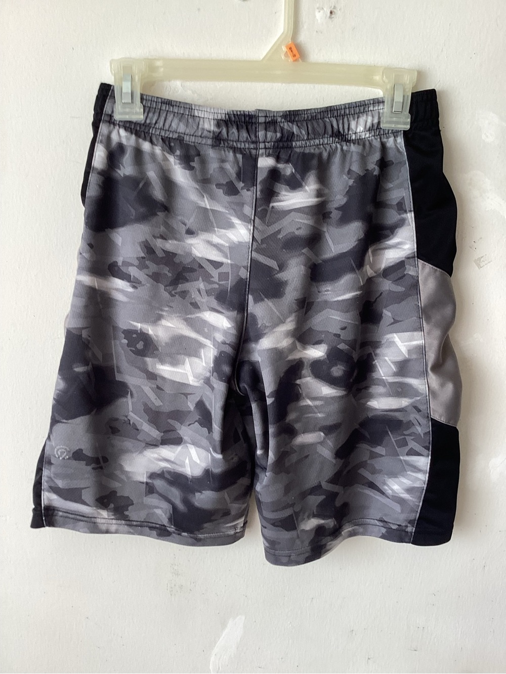 Boys Gray Camo Athletic Shorts - Comfortable Performance Fit